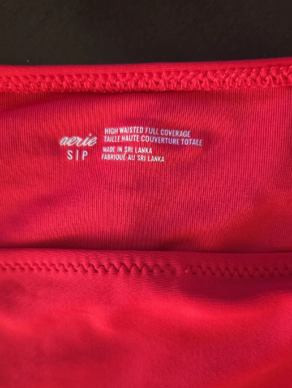 aerie High-Waisted Full Coverage Bikini Bottoms in Red